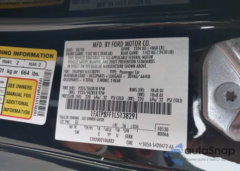 2020 Ford Mustang Gt Premium from USA, damaged, VIN 1FATP8FF1L5138291